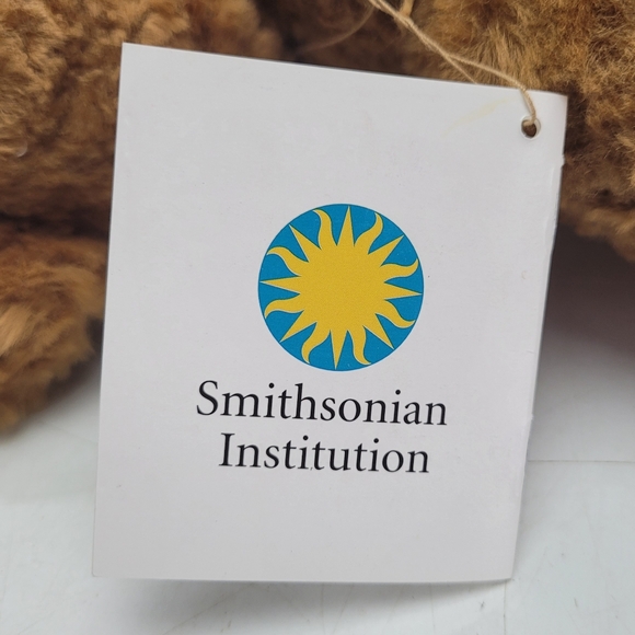 Vintage Smithsonian Institute Plush Jointed Teddy Bear Brown/Tan 16" - Picture 16 of 16